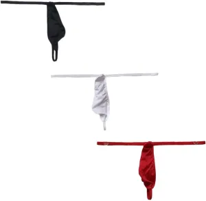 COMLIFE Mens Ice Silk T Back Thong Solid Color Sexy Low Rise Panties