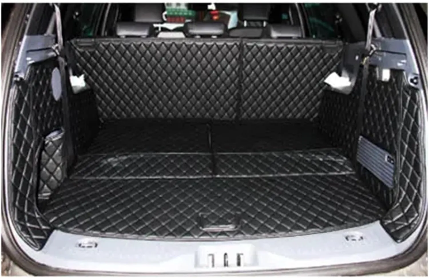 Custom Full Set Car Trunk Mats Compatible with Everest 7 Seats 2019-2016 Waterproof Cargo Liner Boot Carpets