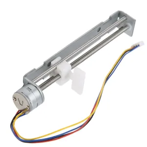DC 4-9V/100‑500mA 2 Phase 4 Wire Motor Linear Rail, Stainless Steel Wire Linear Stepper Motor Screw Slide Table, Step Angle 18 Degree for DIY Engraving Machine