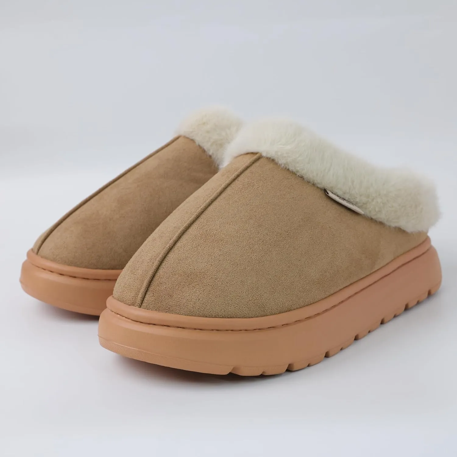 DCLTD Fluffy House Slippers for Women Men Bedroom Shoes Cozy Warm Slip on Indoor and Outdoor Winter Platform Shoes Super Soft Cloud Slippers Christmas Gifts