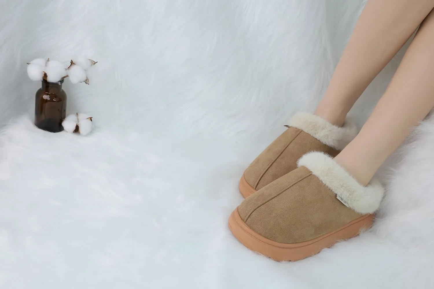 DCLTD Fluffy House Slippers for Women Men Bedroom Shoes Cozy Warm Slip on Indoor and Outdoor Winter Platform Shoes Super Soft Cloud Slippers Christmas Gifts
