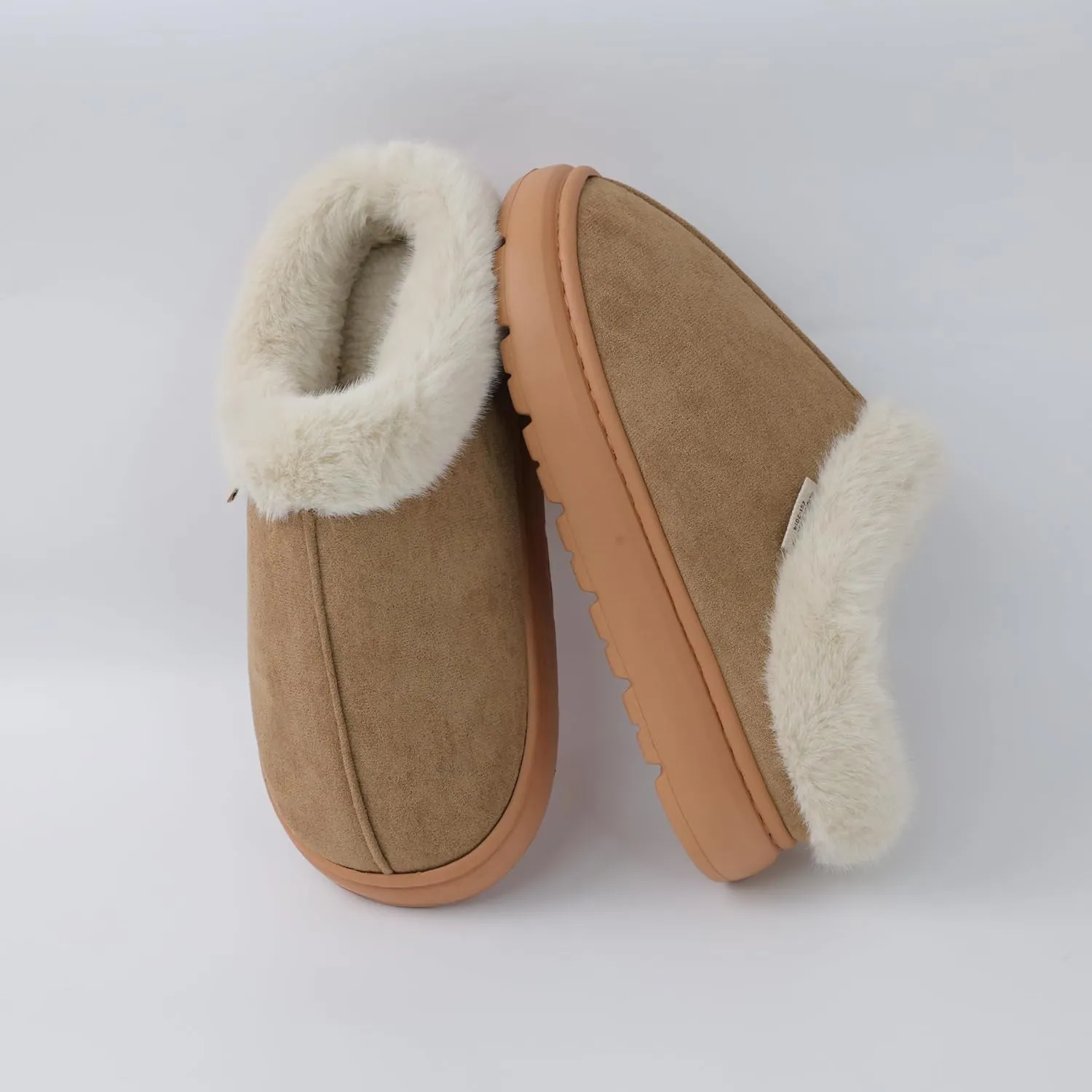 DCLTD Fluffy House Slippers for Women Men Bedroom Shoes Cozy Warm Slip on Indoor and Outdoor Winter Platform Shoes Super Soft Cloud Slippers Christmas Gifts