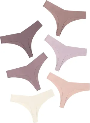 DEANGELMON Seamless Thongs for Women No Show Thong Underwear Women Comfortable Multiple Pack