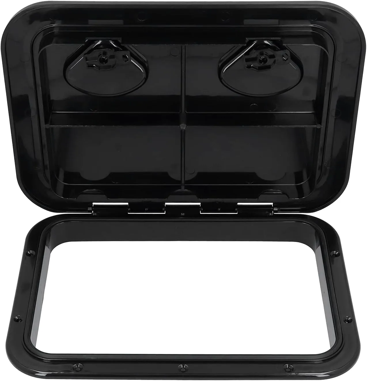 Deck Access Inspection Cover, ABS Material, Lockable, Pre drilled Holes for Installation, 17 1/4x12 3/8in, Replacement for Old Boat Deck Hatches