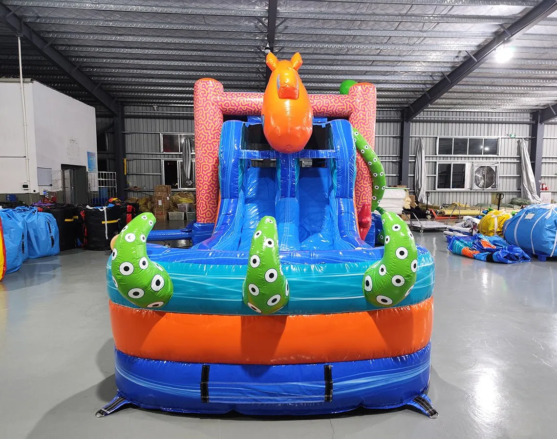 Deep Sea Dive Dual Lane Bounce House with Slide (Wet/Dry)