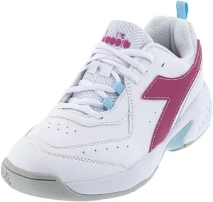Diadora Junior`s S.Challenge 5 SL Tennis Shoes White and Blue Corsair