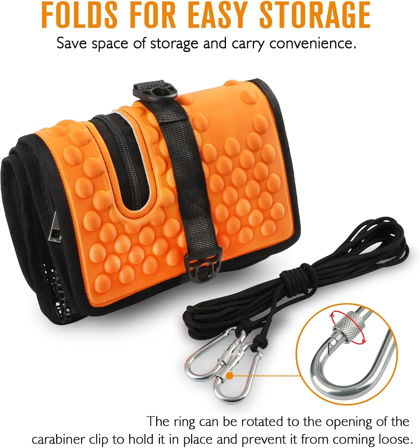 Dovesun Floating Fishing Basket, Collapsible Fish Basket Portable Fishing Net Quick-Drying Rubber Coated Fishing Bait Storage Cage 3.5-10 Gallons