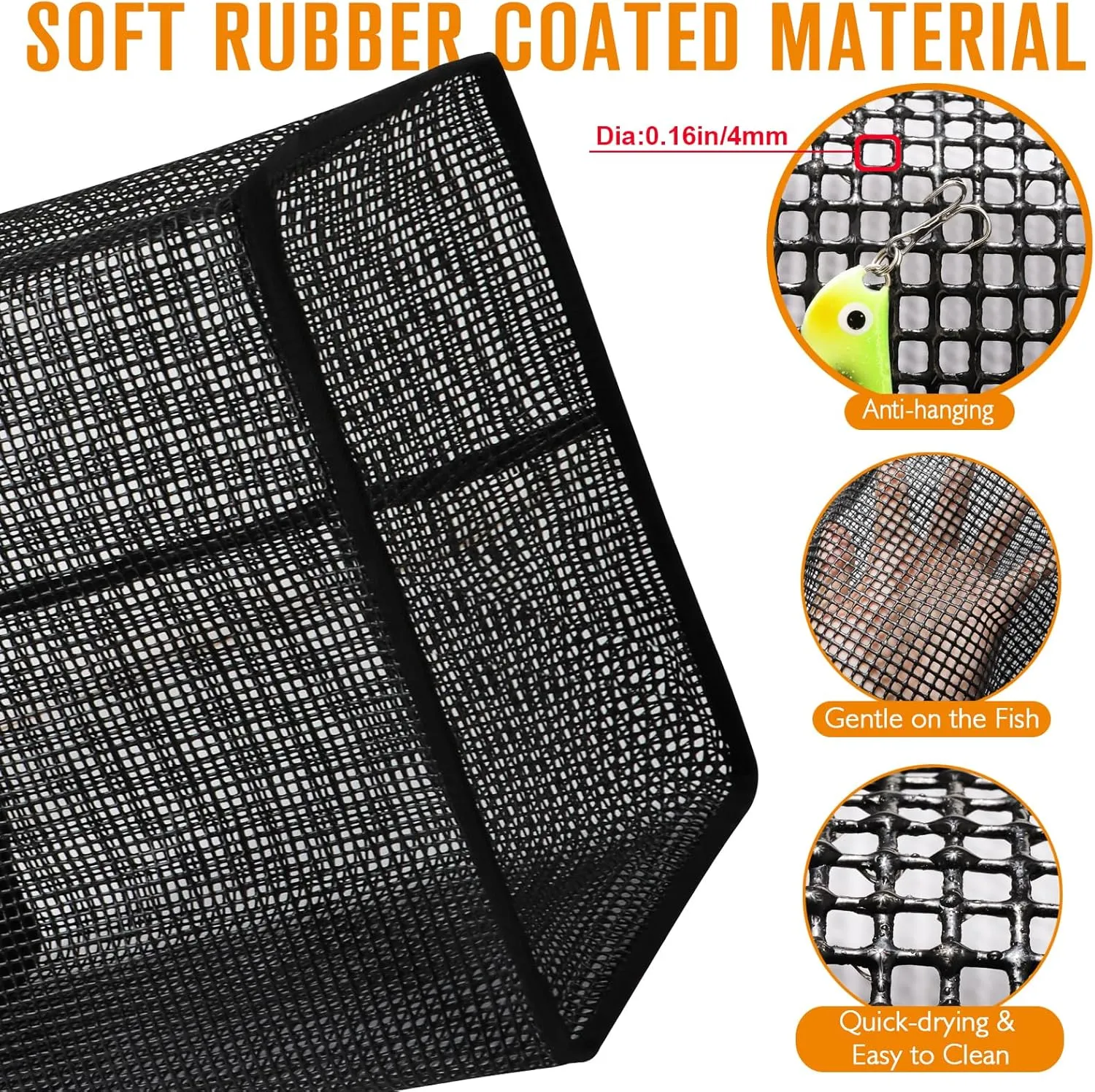 Dovesun Floating Fishing Basket, Collapsible Fish Basket Portable Fishing Net Quick-Drying Rubber Coated Fishing Bait Storage Cage 3.5-10 Gallons
