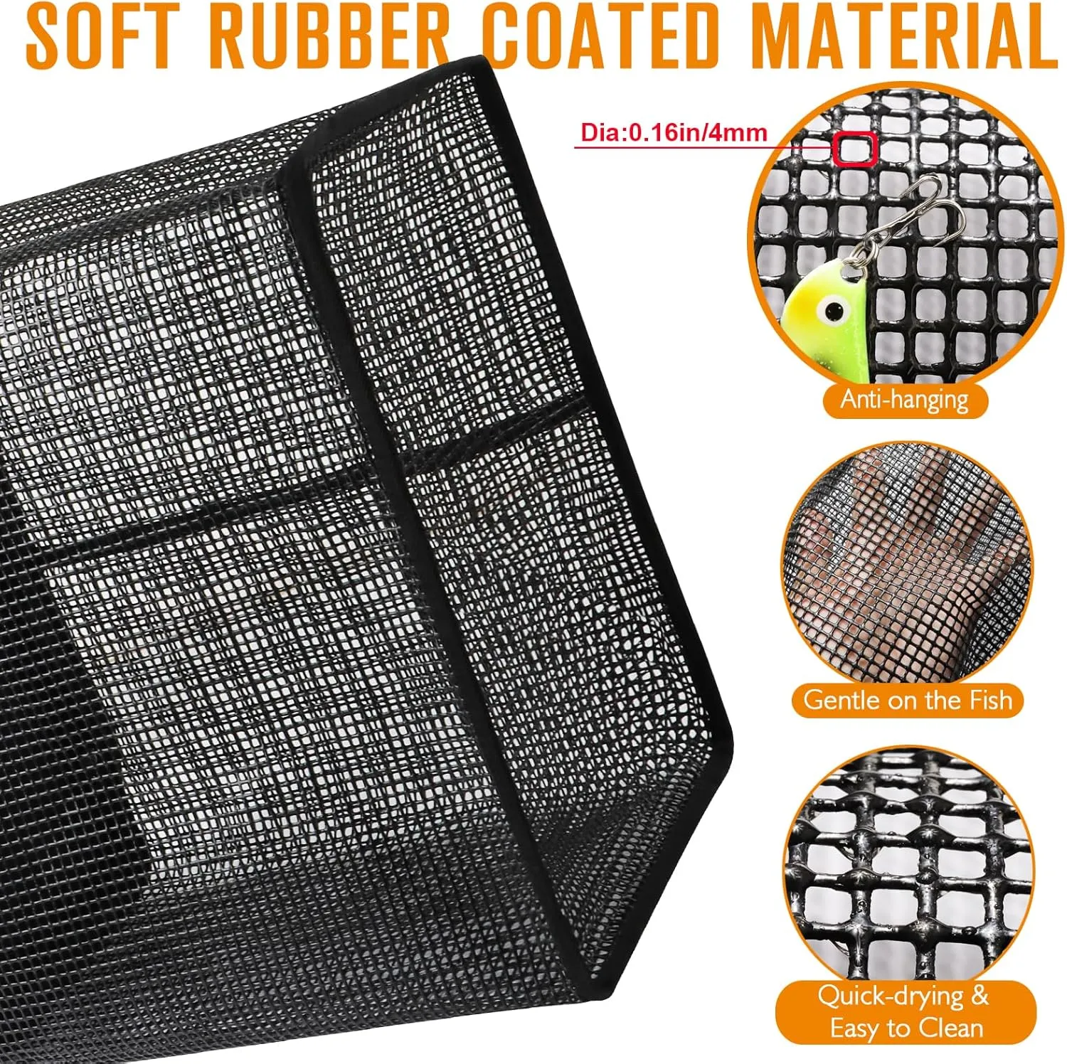 Dovesun Floating Fishing Basket, Collapsible Fish Basket Portable Fishing Net Quick-Drying Rubber Coated Fishing Bait Storage Cage 3.5-10 Gallons