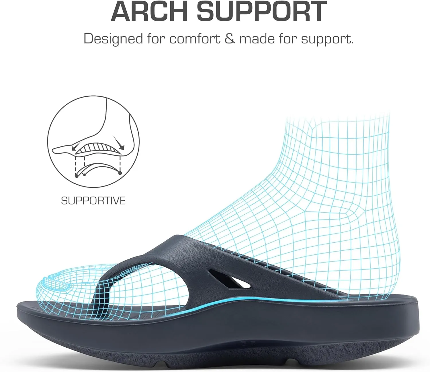 DREAM PAIRS Women's Sandals, Comfortable Arch Support Flip Flops for Summer