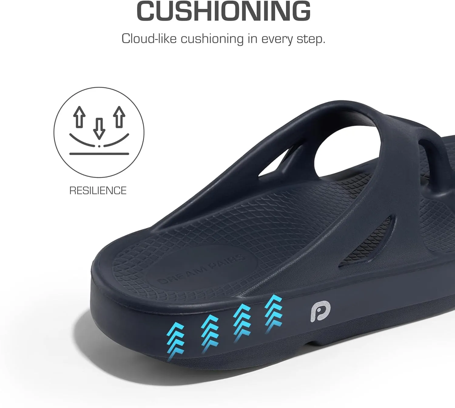 DREAM PAIRS Women's Sandals, Comfortable Arch Support Flip Flops for Summer