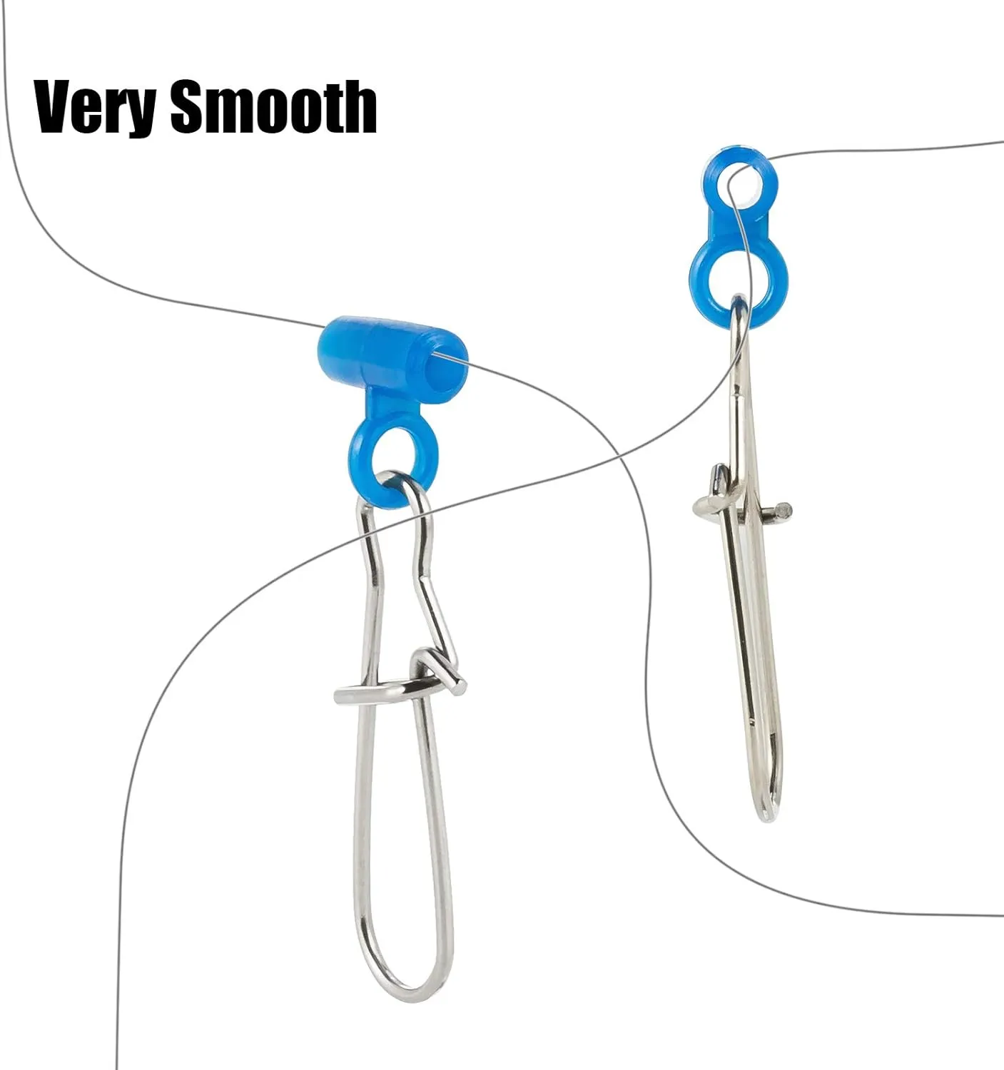 Dr.Fish Sinker Slides for Fishing, Sinker Weight Silder Line Slide Sleeve Swivel Duo Lock Snaps for Saltwater Surf Bottom Fishing Fish Fider Rig Catfish Rig