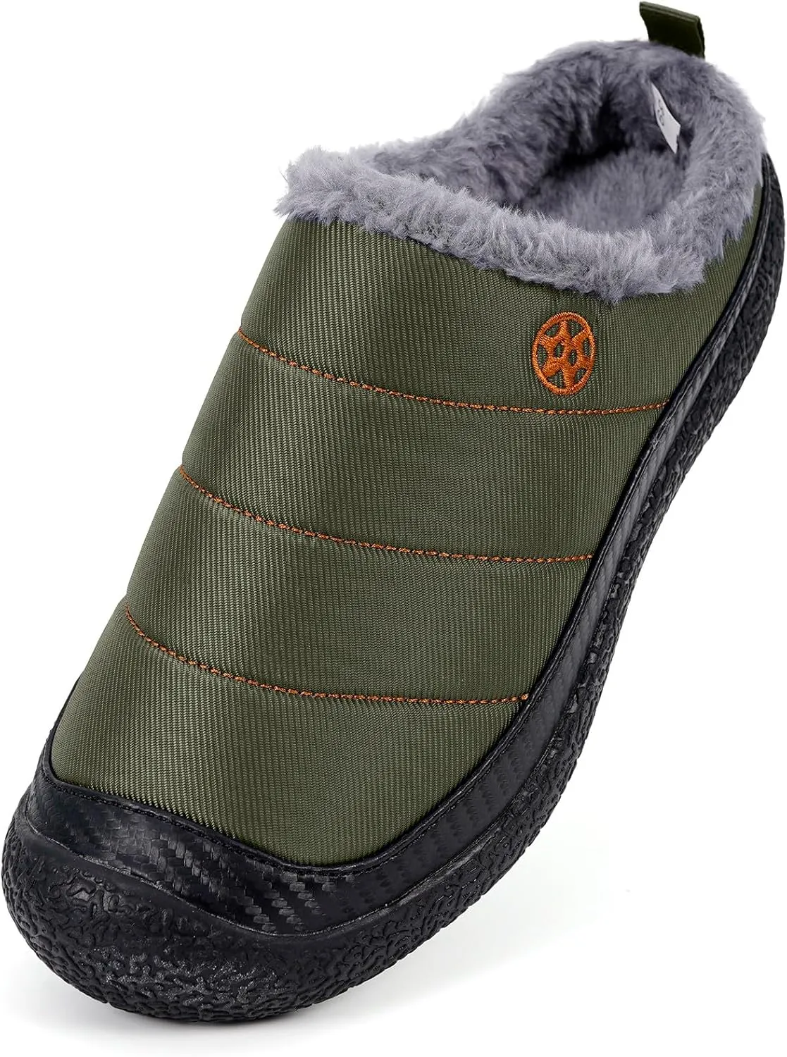Eagsouni Womens Mens House Slippers Slip on Snow Winter Warm Fully Fur Lined Slippers Indoor Outdoor Shoes