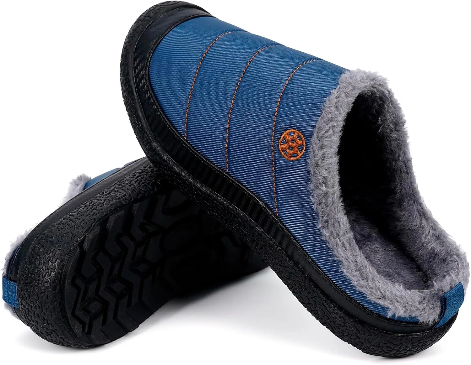 Eagsouni Womens Mens House Slippers Slip on Snow Winter Warm Fully Fur Lined Slippers Indoor Outdoor Shoes
