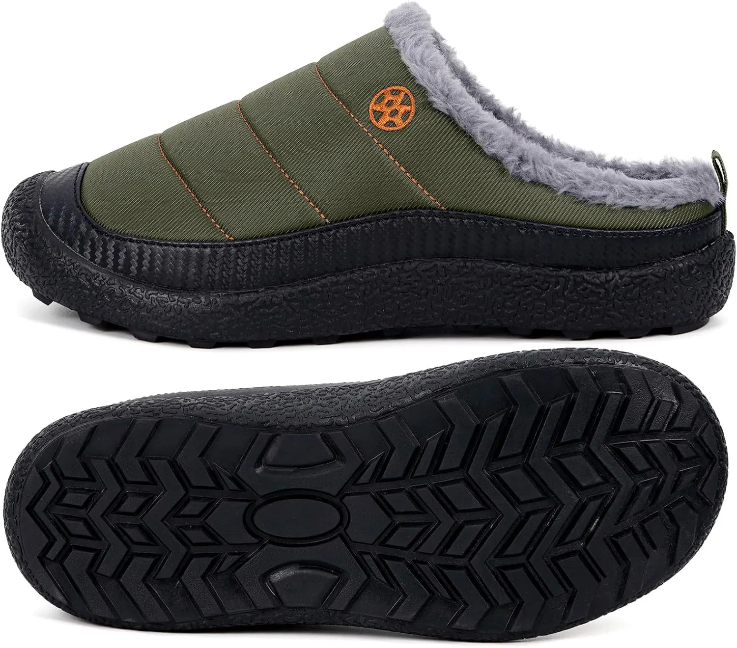 Eagsouni Womens Mens House Slippers Slip on Snow Winter Warm Fully Fur Lined Slippers Indoor Outdoor Shoes