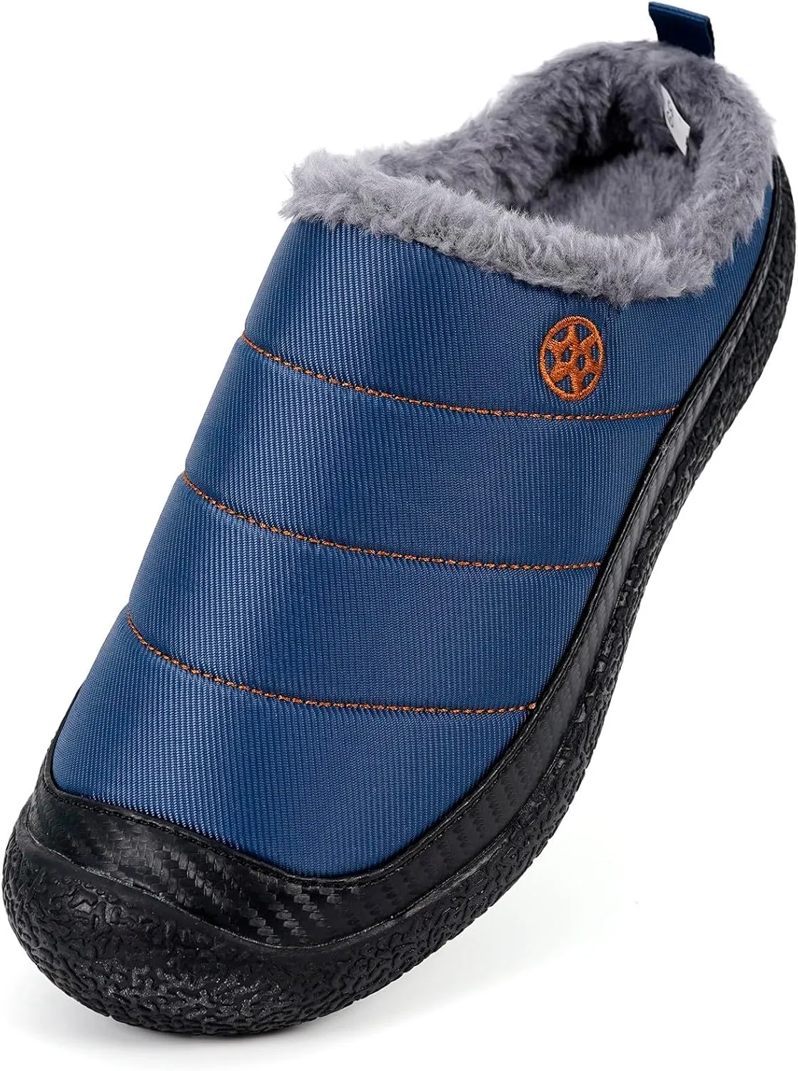 Eagsouni Womens Mens House Slippers Slip on Snow Winter Warm Fully Fur Lined Slippers Indoor Outdoor Shoes