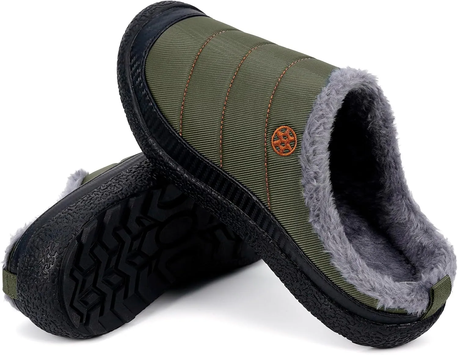 Eagsouni Womens Mens House Slippers Slip on Snow Winter Warm Fully Fur Lined Slippers Indoor Outdoor Shoes
