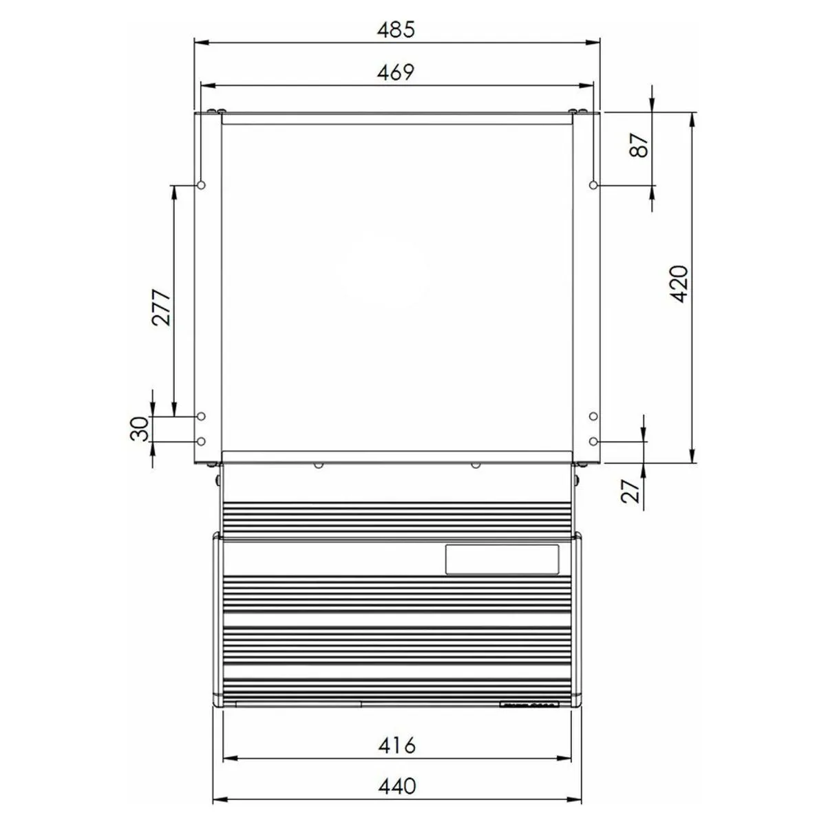 Electric Single Step Sliding Motion 440mm - Electric Step for Motorhomes
