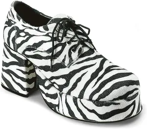 Ellie Shoes Men's Platform, Zebra, Medium
