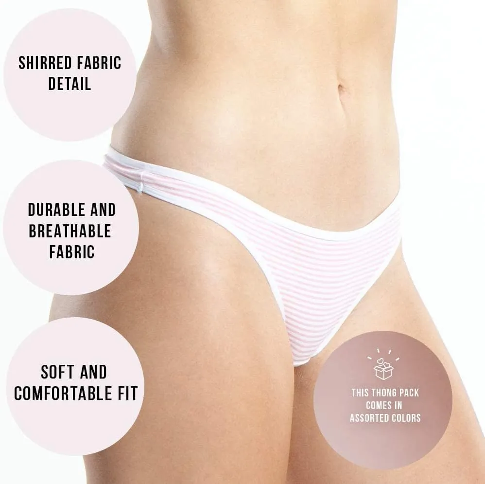 Emprella Cotton Thongs for Women-Ladies Underwear Panties- Women's Thong Pack Breathable
