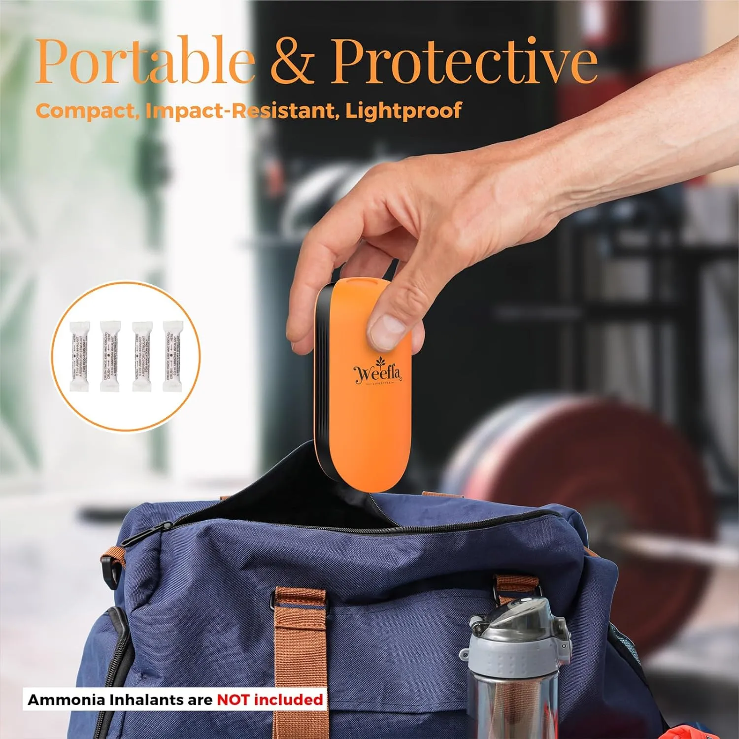 Empty Carry Case for Ammonia Inhalants Smelling Salts Ampules, Single Pill Organizer for Purse, Compact Travel Container for Supplements (2 PCS White)