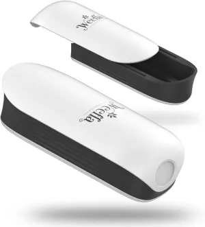 Empty Carry Case for Ammonia Inhalants Smelling Salts Ampules, Single Pill Organizer for Purse, Compact Travel Container for Supplements (2 PCS White)