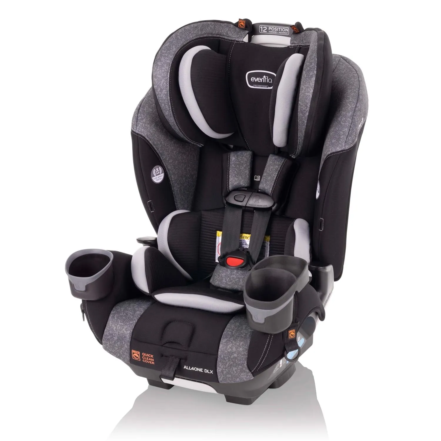 Evenflo EveryFit/All4One 3-in-1 Convertible Car Seat w/Quick Clean Cover (Latitude Gray)