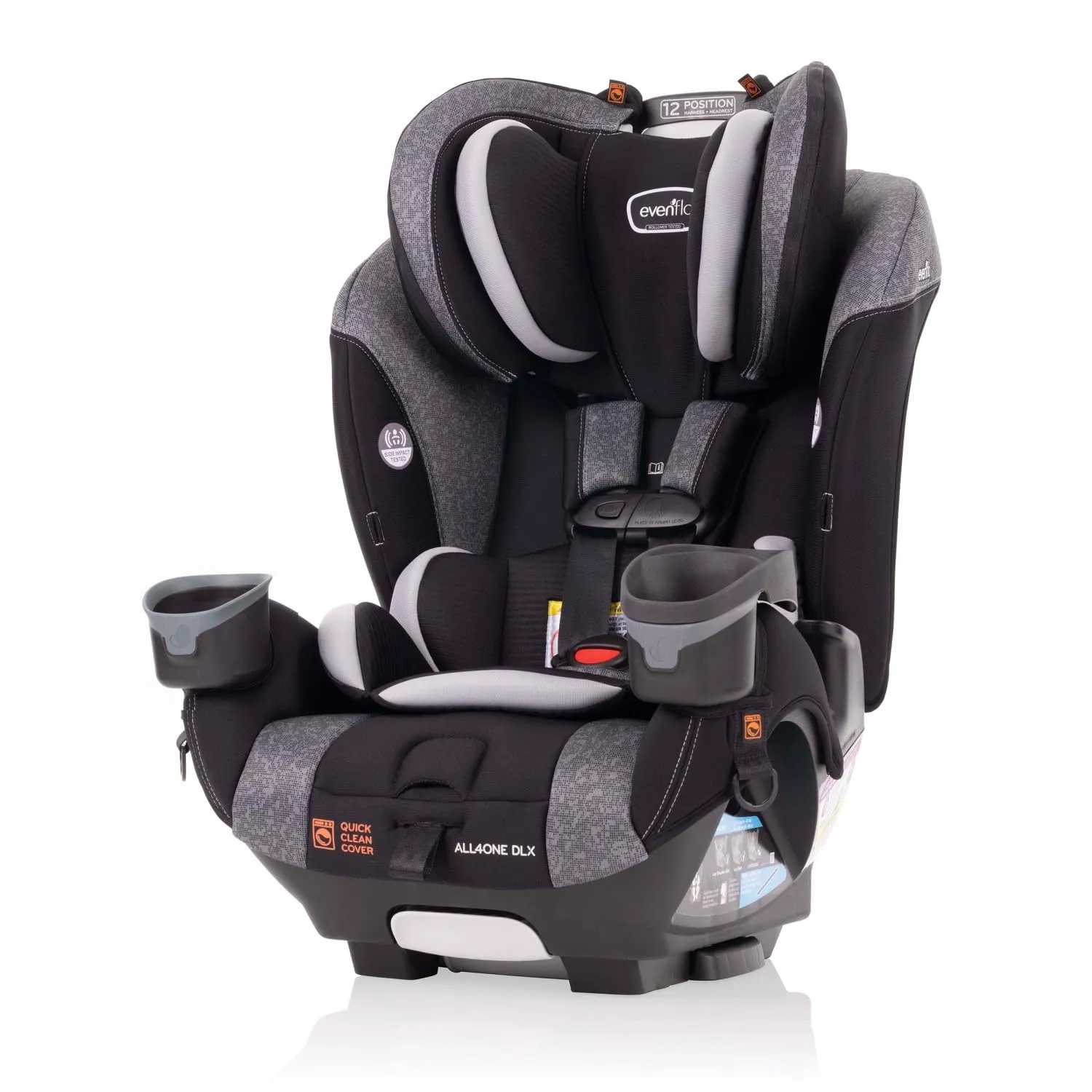 Evenflo EveryFit/All4One 3-in-1 Convertible Car Seat w/Quick Clean Cover (Latitude Gray)