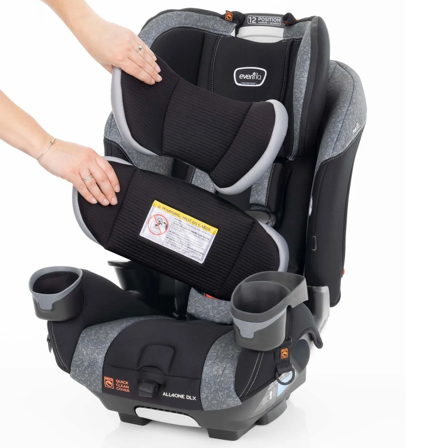Evenflo EveryFit/All4One 3-in-1 Convertible Car Seat w/Quick Clean Cover (Latitude Gray)