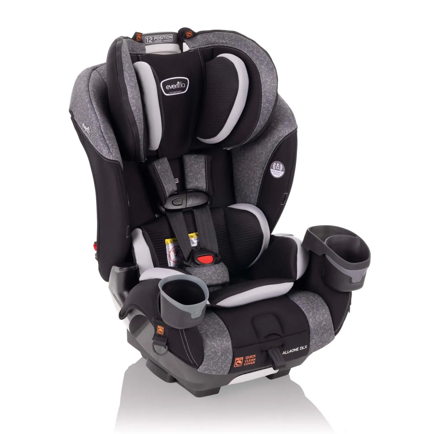 Evenflo EveryFit/All4One 3-in-1 Convertible Car Seat w/Quick Clean Cover (Latitude Gray)