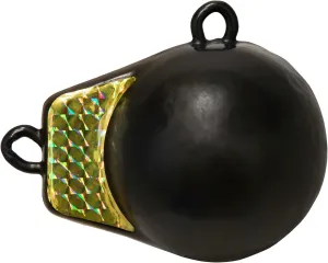 Extreme Max 3006.6964 Coated Ball-with-Fin Downrigger Weight - 15 lbs. with Gold Flash