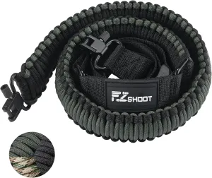 EZshoot 550 Paracord Sling Quick Adjust Two Point Rifle Sling with Larger Opening Tri-Lock Swivels for Outdoor Sports