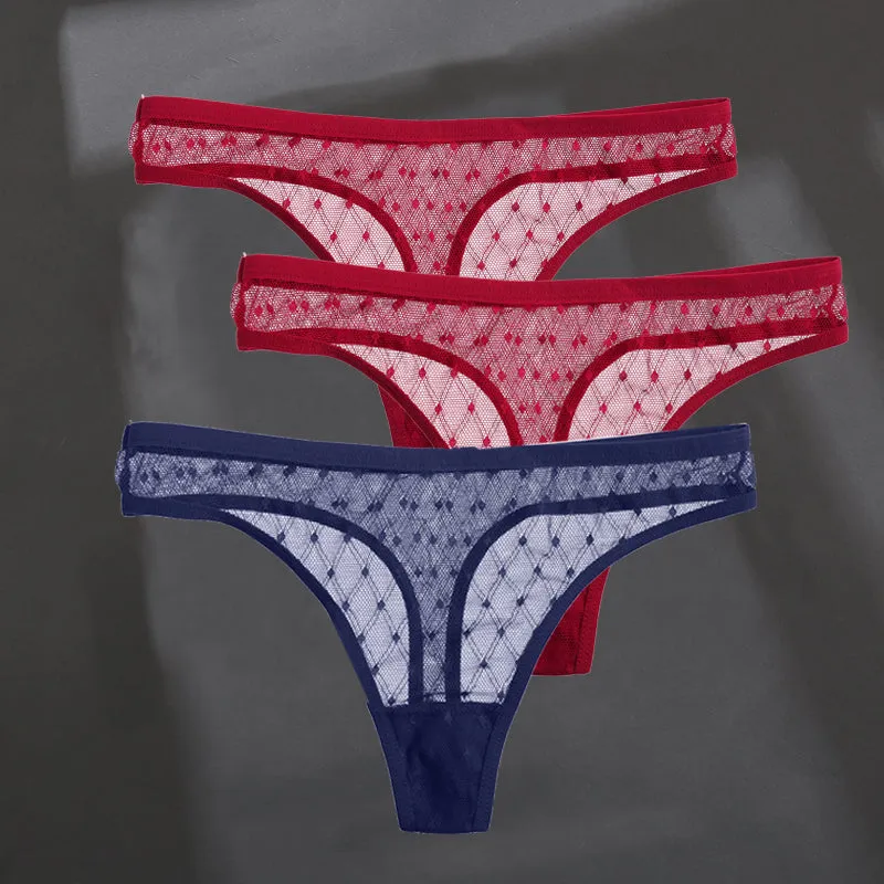 Fashion Sexy Solid Color Breathable Women's Thong