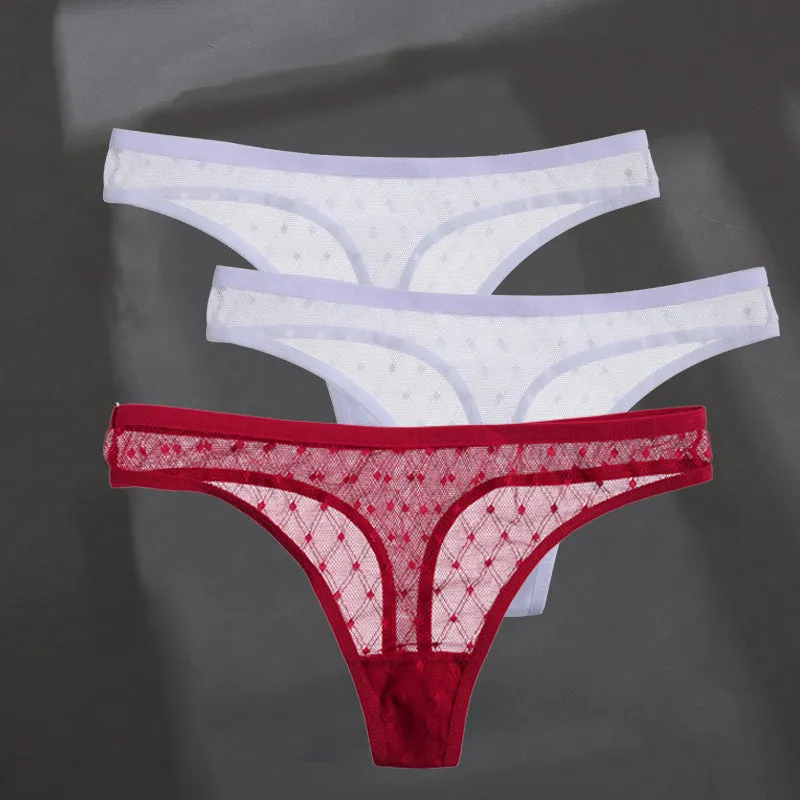 Fashion Sexy Solid Color Breathable Women's Thong