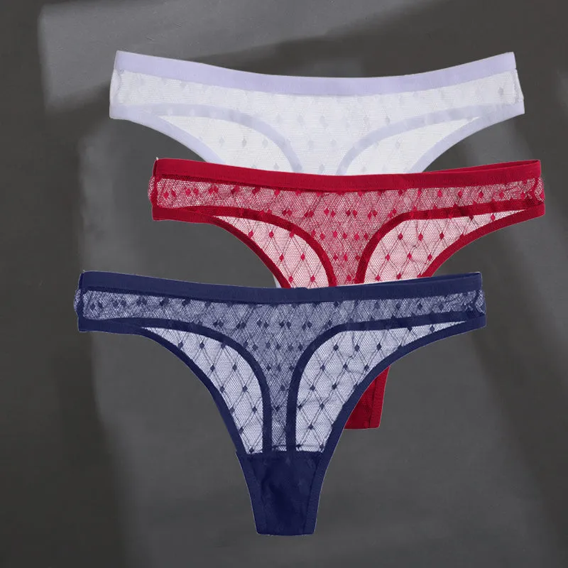 Fashion Sexy Solid Color Breathable Women's Thong