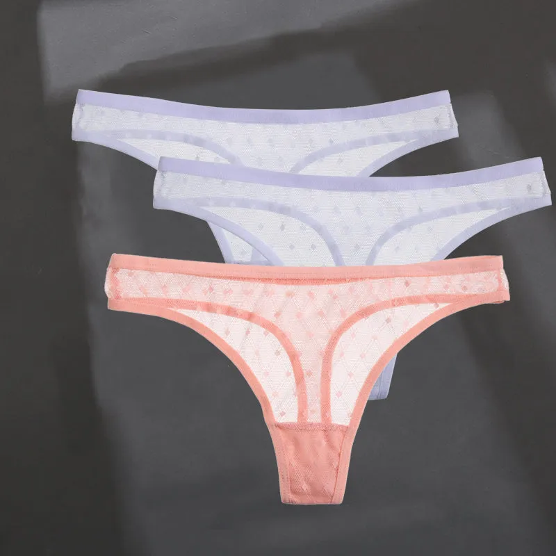 Fashion Sexy Solid Color Breathable Women's Thong