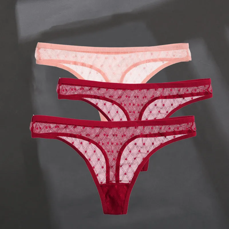 Fashion Sexy Solid Color Breathable Women's Thong
