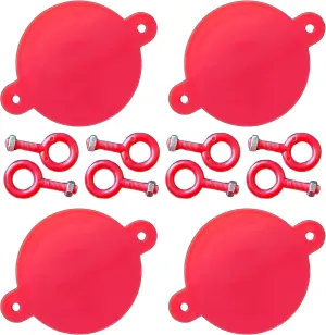 FDC Breakable Caps Plastic 2-1/2' - Fire Department Connection Caps - Red - 4 Pack