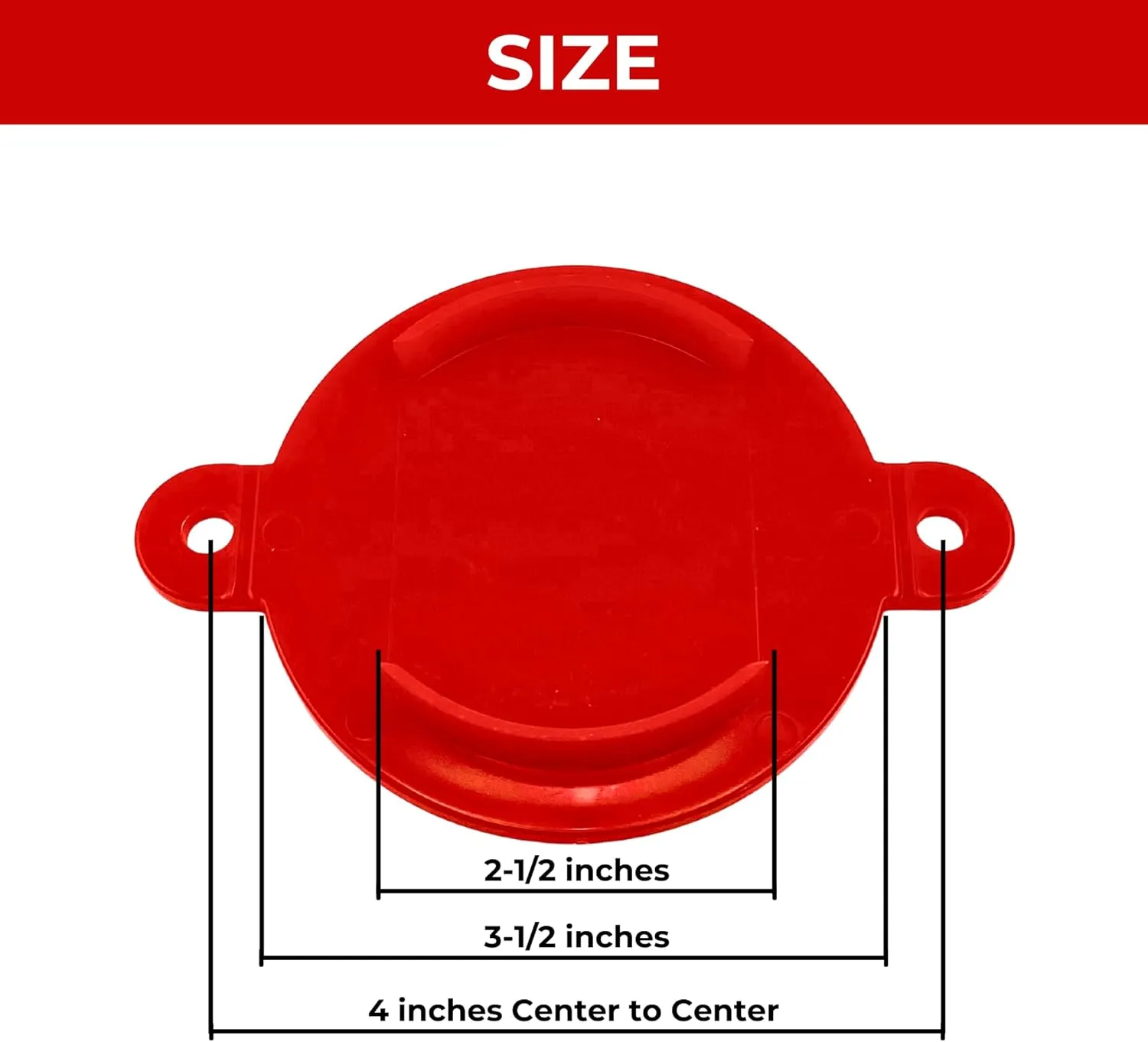 FDC Breakable Caps Plastic 2-1/2' - Fire Department Connection Caps - Red - 4 Pack