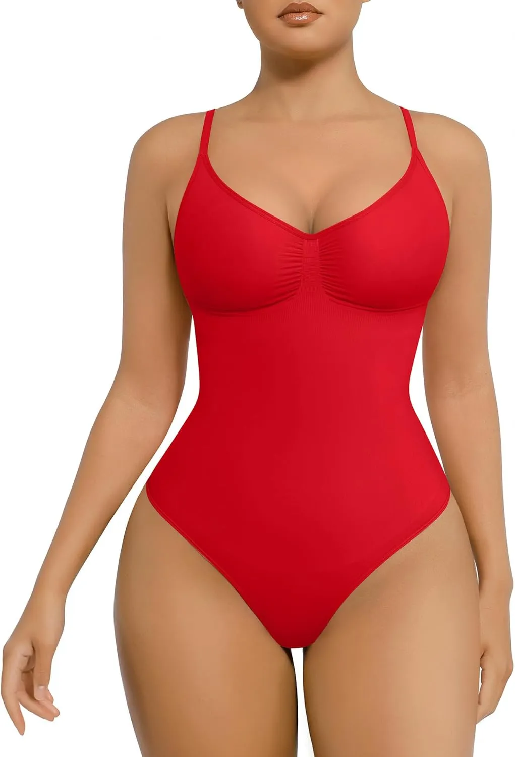 FeelinGirl Shapewear Bodysuit for Women Tummy Control Seamless Sculpting Snatched Waist Body Suit Body Shaper Thong