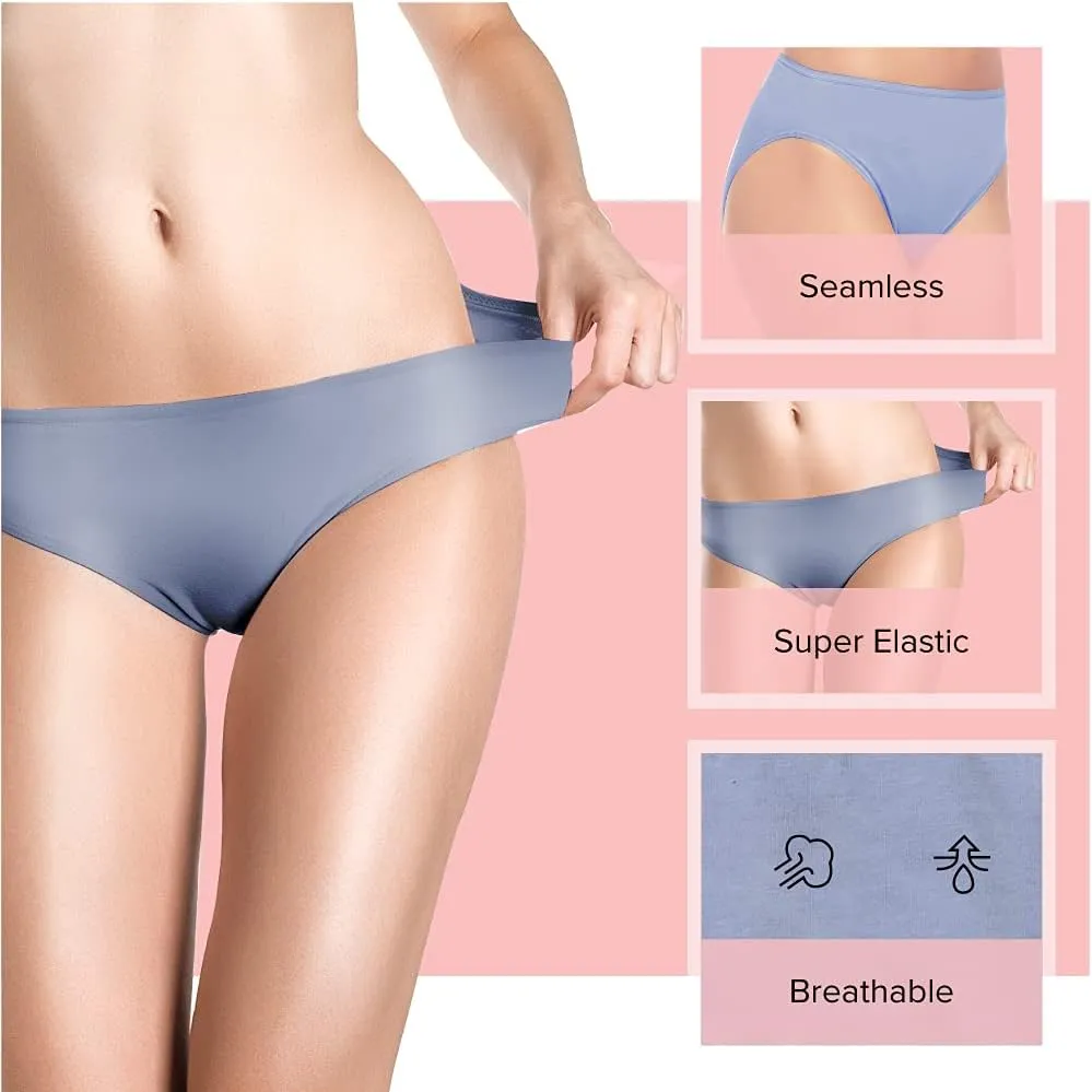 Felina Cotton Modal Hi Cut Panties - Sexy Lingerie Panties for Women - Underwear for Women 8-Pack
