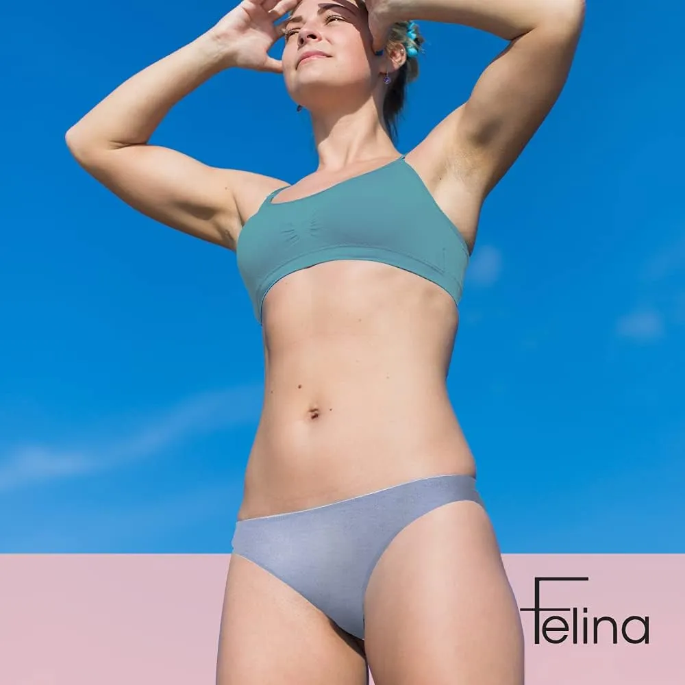 Felina Cotton Modal Hi Cut Panties - Sexy Lingerie Panties for Women - Underwear for Women 8-Pack