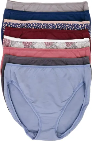 Felina Cotton Modal Hi Cut Panties - Sexy Lingerie Panties for Women - Underwear for Women 8-Pack