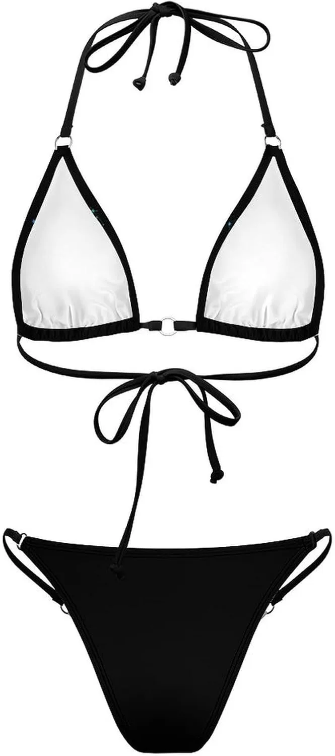 Ferris Wheel Ride Carnival Bikini Set for Women Sexy Triangle Bathing Suit Low Rise Thong 2 Piece Swimsuits