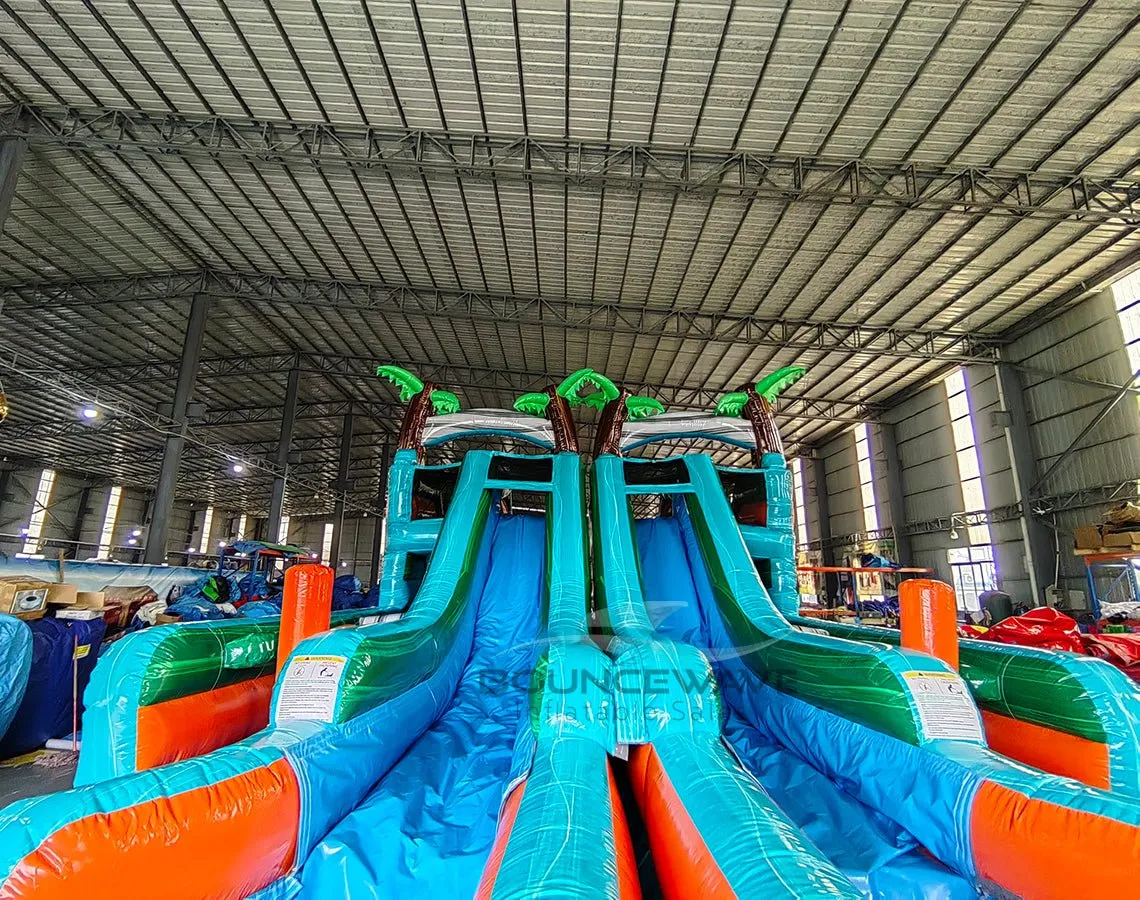 Fiji Falls Double Dash Splash Inflatable Obstacle Course