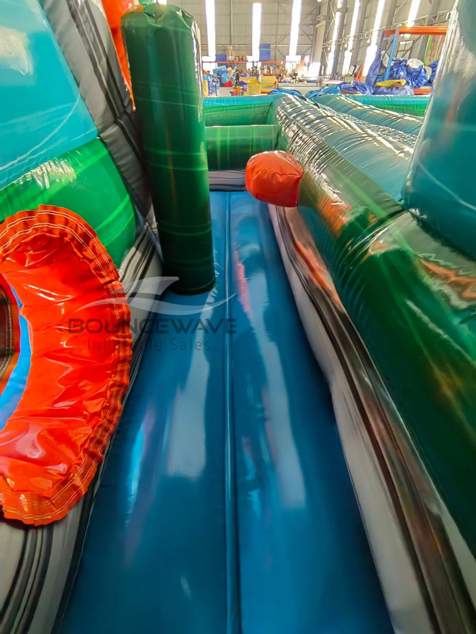 Fiji Falls Double Dash Splash Inflatable Obstacle Course