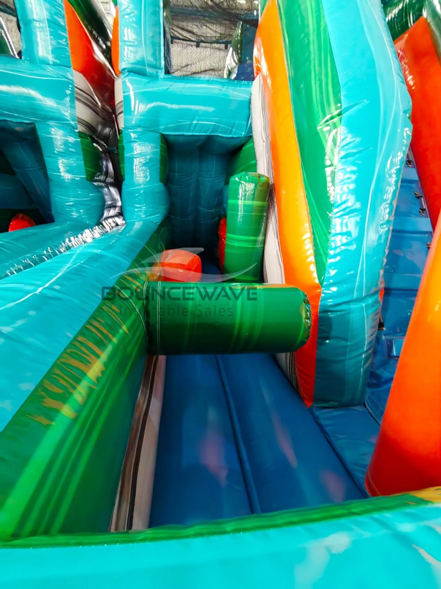 Fiji Falls Double Dash Splash Inflatable Obstacle Course