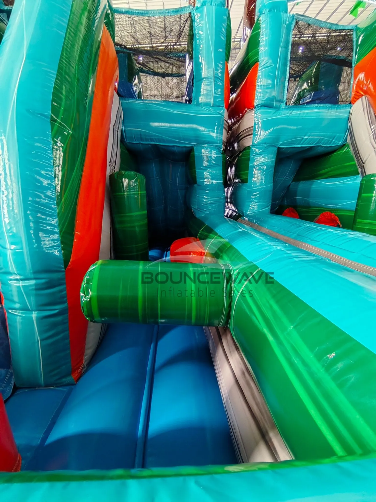 Fiji Falls Double Dash Splash Inflatable Obstacle Course