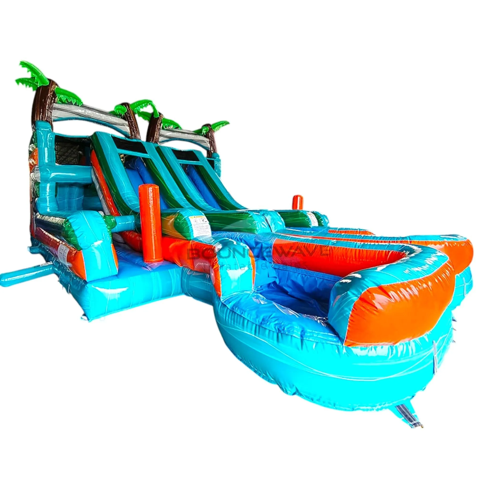 Fiji Falls Double Dash Splash Inflatable Obstacle Course