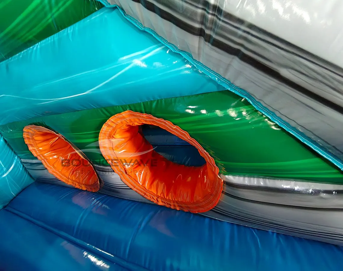 Fiji Falls Double Dash Splash Inflatable Obstacle Course